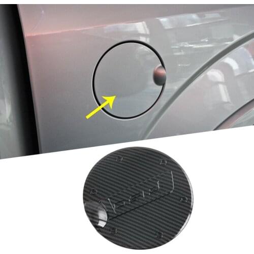 For Ford F150 Raptor 2017 2018 2019 2020 Car Styling Stickers ABS Chrome Fuel Tank Cover Oil Gas Cap Trim Carbon Fiber Style