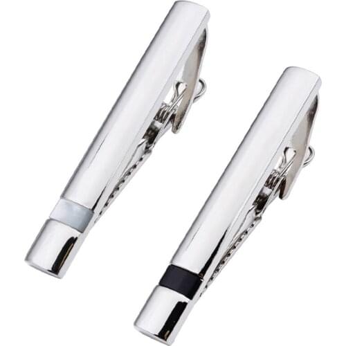 HAWSON Mother of Pearl Tie Bar Tie Clips for Men Fashion Mens Jewelry Tie Pins Pack with Box