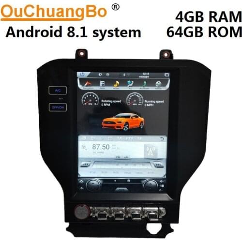 Ouchuangbo radio recorder multimedia gps for PX6 10.4 inch Ford mustang 2015-2018 stereo navi with android 8.1 4GB RAM 64GB