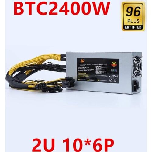 New Original Miner PSU For Myihaja Single Channel 12V Power Supply 2U 10*6P 2400W Mining Power Supply BTC2400W