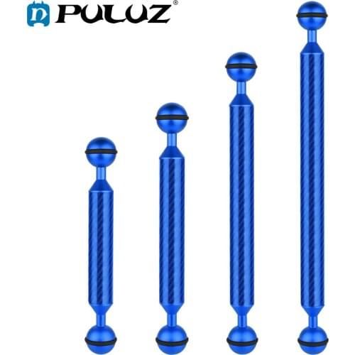 PULUZ Carbon Fiber Float Buoyancy Aquatic Arm Dual Balls Floating Arm Diving Camera Underwater Diving Tray for Gopro/Smartphone