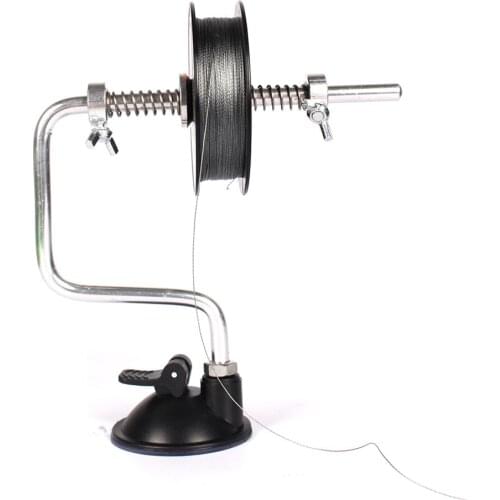 Portable Aluminum Fishing Line Winder Fish Reel Line Spooler Spooling Winding System Tackle with Suction Cup Fishing Tackle Tool