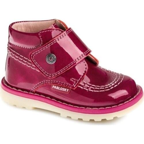 Pablosky girls patent leather kikers boots