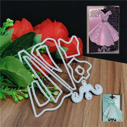DIY Art Cute Princess Dress Metal Cutting Dies Scrapbooking New Craft Stamps die Cut Embossing Card Making Stencil