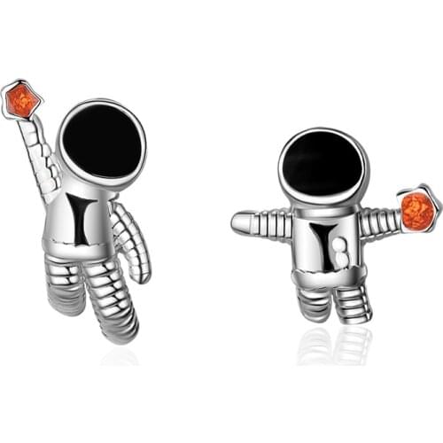 XIYANIKE 925 Sterling Silver 2019 New Trendy Cosmic Planet Astronaut Earrings Design Creative Earrings Jewelry For Women