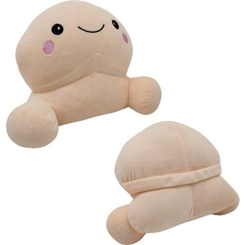 35/45cm Lovely Plush Penis Pillow Toys Cute Car Waist Sofa Cushion Stuffed Soft Dolls for Car Home Decoration Birthday Gift