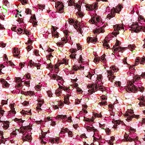 SPR 10pcs/lot Artificial silk rose flower wall wedding backdrop arrangement decoration flower wedding centerpiece table runner