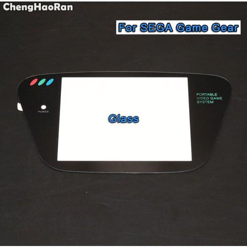 ChengHaoRan Glass & Plastic White & Black Screen Lens Cover For Sega Game Gear Replacement Screen Lens Protector For Sega GG