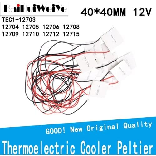 TEC1-12703 12704 12705 12706 12708 12709 12710 12712 12715 Thermoelectric Cooler Peltier 40*40MM 12V Peltier Elemente Module
