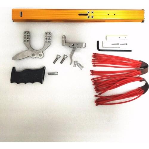 DIY telescopic slingshot Outdoor shooting toy Mini Rubber drive energy hunting catapult, Big power 12 holes
