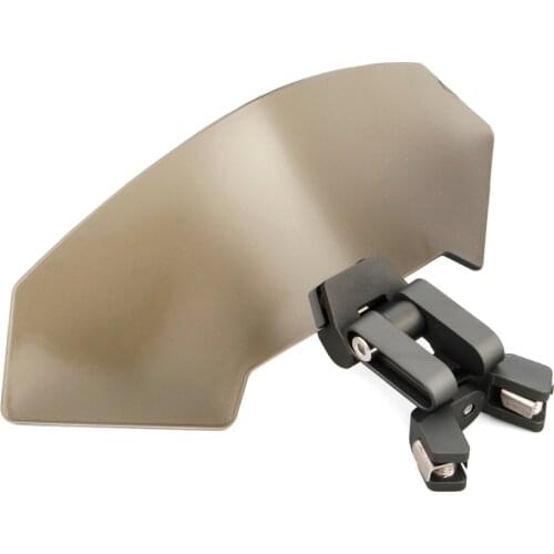 Universal Adjustable Motorcycle Clip-On Windshield Extension Spoiler Windscreen for Suzuki Honda Yamaha Kawasaki BMW