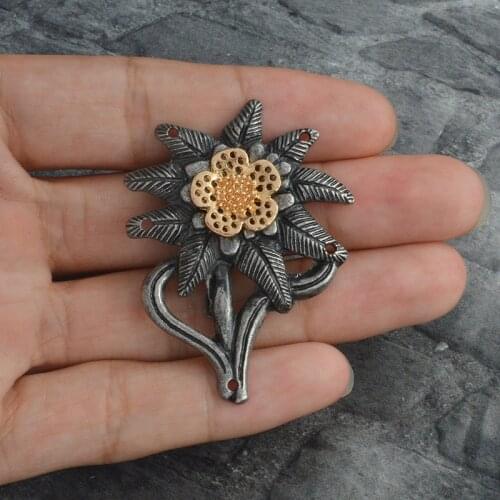Vintage Edelweiss Mountain Troops Brooch WWII German Army Elite Cockade Pin Vintage Badge for Hat Military Jewelry Gift