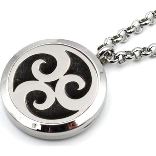 Aromatherapy Locket Jewelry Round Essential Oil Diffuser Necklace With Pads Magnetic Aroma Scent Diffuer Locket Pendant