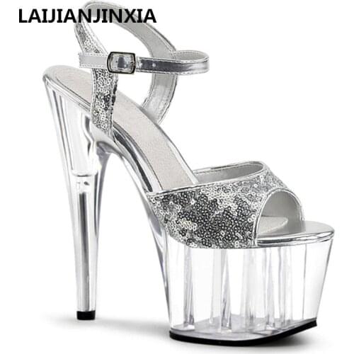 Sexy New Women Sexy 10cm Platform Sandal 20cm High Heel Party Dress Plus Size 20CM high heels sandals Dance Shoes