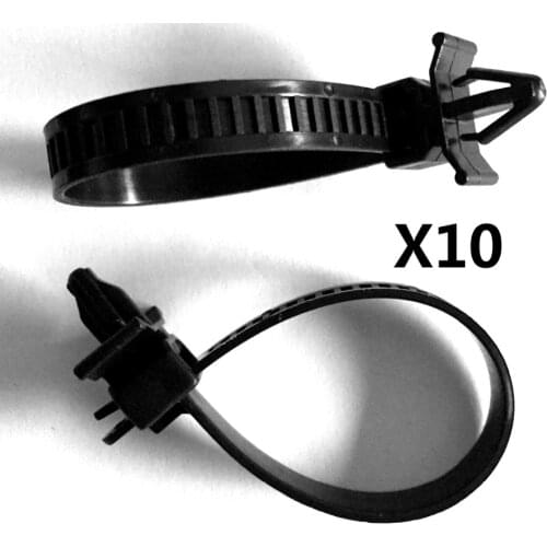 10x Push Mount Wire Ties Releasable Nylon Cable Strap For Honda / Nylon Retainer Clip