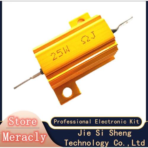 10pcs 25W 5.6 6 6.8 7.5 8 8.2 10 ohm 5.6R 6R 6.8R 7.5R 8R 8.2R 10R Wirewound Aluminum Power Metal Shell Case Resista 5