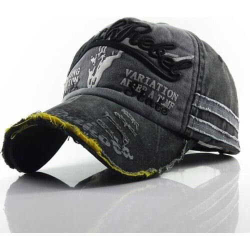 2021 Fashion Embroidery Letter Print Vintage Visors Hat Solid Color Hole Adjustable Unisex Baseball Cap