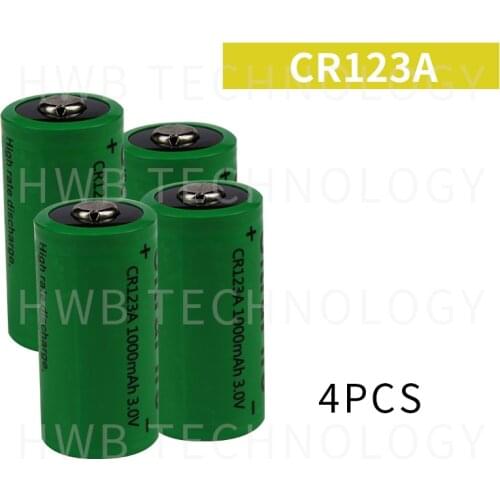 4pc 16340 1000mah 3v cr123a 16340 rechargeable battery 3.0v rcr123a 16340 batteries lithium