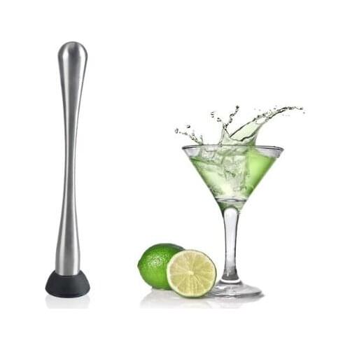 50PCS/LOTStainless steel cocktail popsicle lemon Bar muddler swizzle stick crush