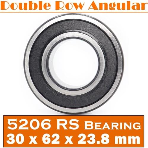 5206 2RS Bearing 30 x 62 x 23.8 mm ( 1 PC ) Axial Double Row Angular Contact 5206RS 3206 2RS 3056206 Ball Bearings