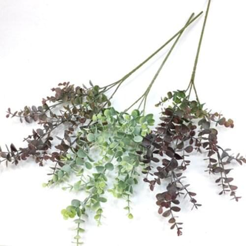 68CM Artificial Leaves Branch Retro Green Silk Eucalyptus Leaf for Home Decor Wedding Plants Faux Fabric Foliage Room Decoration