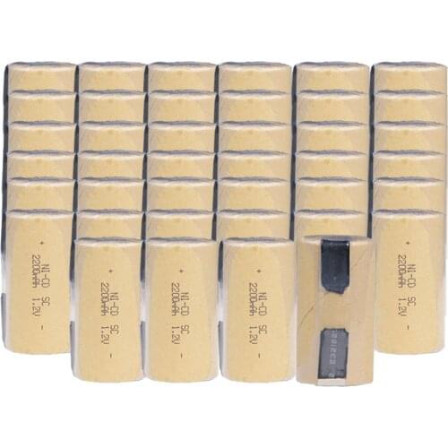 40 pcsfast delivery SC batteries power tool battery SUBC rechargeable batterie 2200mah nicd 42.5mm*22mm for power tools