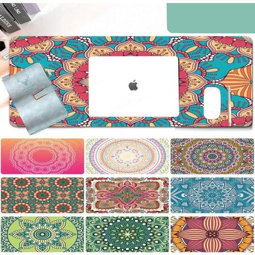 Large Desk Mat 60x30/80x30cm Computer Mousepad Waterproof Antifouling Keyboard Pad Mouse Pad PU Leather Durable Laptop Mat