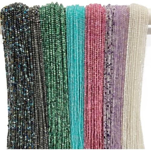 Natural Purple Mica Stone Beads Wholesale Small Bead Faceted 3 /4 MM Red Tourmaline Strand Bead For DIY Making Jewelry Bracelet