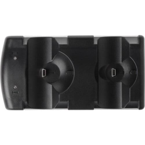 Black Universal USB Powered Dual Double Charger Dock Stand Charging Station for PS3 Move Wireless Controller QXNF