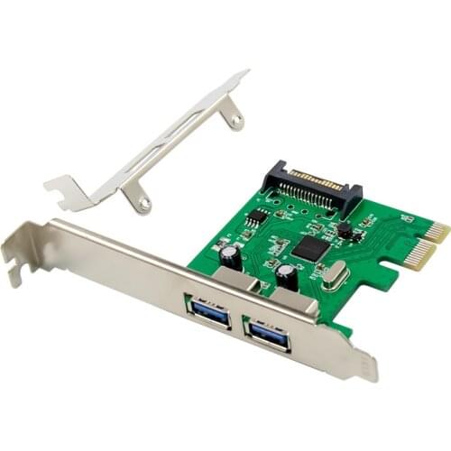 Add On Card Riser 2 Port Usb3.0 5Gbps Controller Adapter Chip Asmedia ASM1042 Controller Expansion Converter Plug And Play