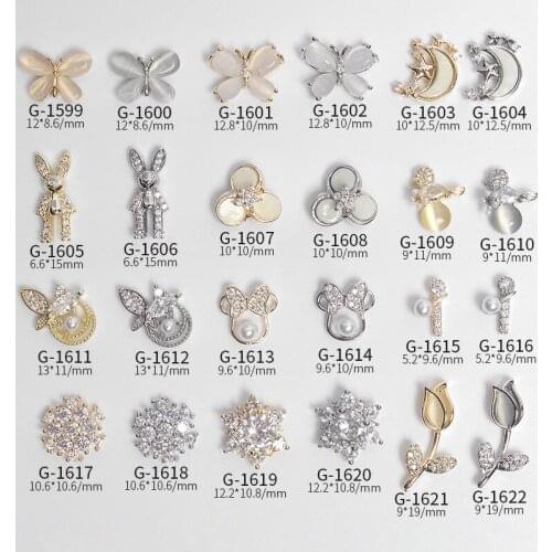 10 Pcs Cat Eye Stone Luxury Zircon 3D Nail Art Decorations Shiny Diamond Crystal Alloy Jewelry Manicure Design Accessories