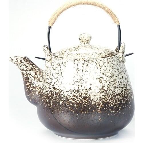 Chinese Style Ceramic Teapot Loop-Handled Teapot with Strainer Dining Room Tea Kettle 1 Liter 1.5 Liters Household