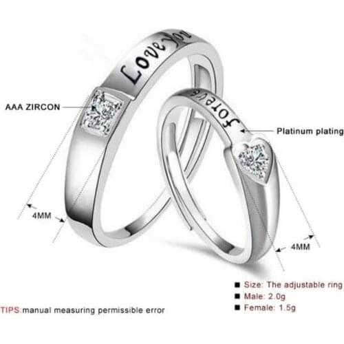 80pairs mixed type lover i love you ring/forever love Romatic Valentines Day Gift