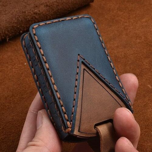 Leather Car Key Cover Case for Volvo XC90 S90 V90 XC60 Car Remote Control Key Shell Decoration Accessories Ring