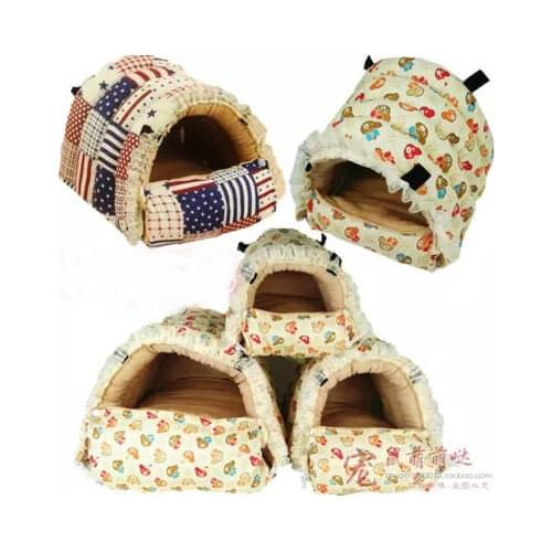 Small pet supplies Dutch pig rabbit nest winter warm cotton nest hedgehog squirrel chinchillas detachable washable zipper