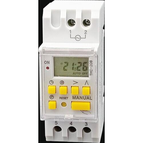 Astronomical Time Timer Switch THC-15B Programming 24Hours 7 Days Electrics Control ON &OFF AUTO Digital Micro Computer