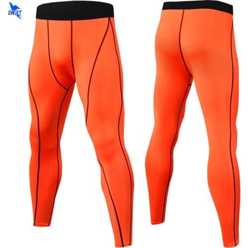 Men Running Compression Tights Pant Quick Dry Sport Leggings Fitness Gym Sportswear Base Layer Breathable Training Long Trousers