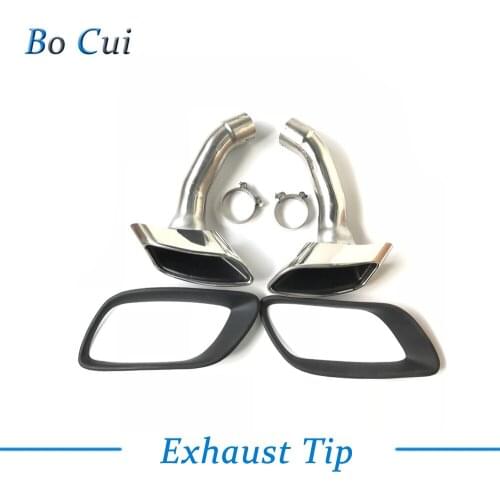 One Pair X6 E71 Stainless Steel Car Rear Exhaust Muffler Tip for BMW X6 E71 2008-2013