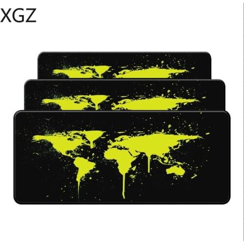 XGZ Print Lock Big Edge New Fashion Yellow Old World Map Mouse Pad Great Computer Notbook Mouse Pad Gaming Mouse Pad