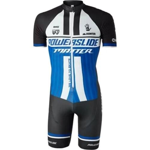 Powerslide triathlon Men Racing Suit Speed Inline Roller Skate Skinsuit fast skats MTB clothing ciclismo roller skating jumpsuit