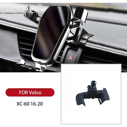 GPS Adjustable Gravity Car Holder Air Vent Clip Mount Mobile Cell Stand Smartphone Support For Volvo XC60 2016-2020 Car Styling