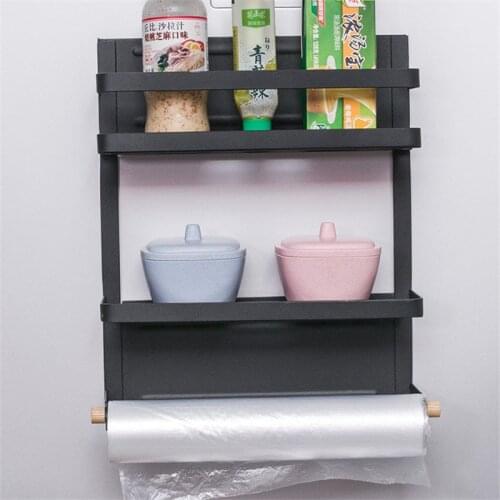 Refrigerator Storage Rack Magnetic Refrigerator Rack Suction Cup Storage Rack Refrigerator Kitchen Multifunction Organizer Shelf