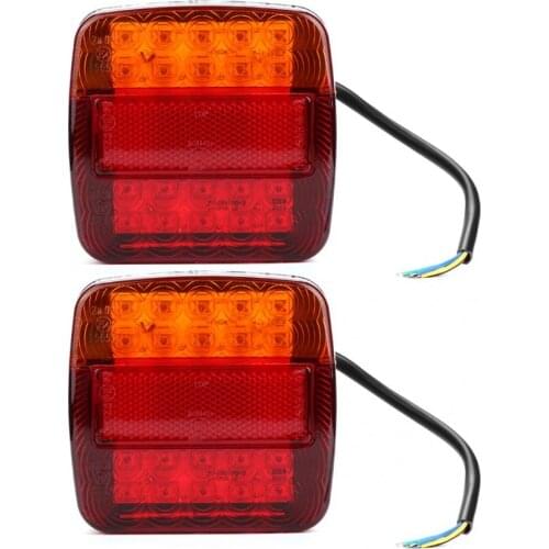 2pcs 12V 20LEDs Boat Truck Trailer Rear Tail Light Indicator Stop Brake Lamp Turn Signal Light Waterproof