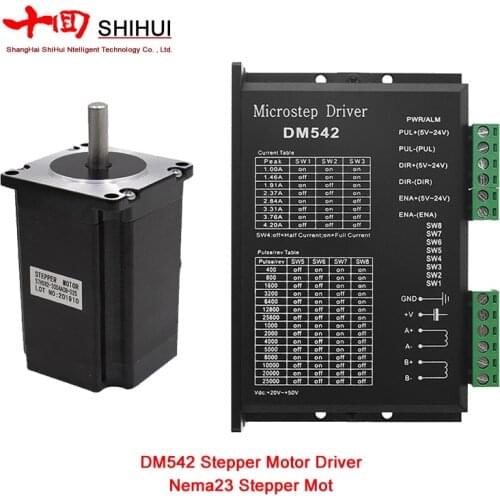TB6600 / DM542 / DM556 Nema 23 Stepper Motor Driver with Nema23 Stepper Motor 76cm 2N.m 57HS76 CNC Engraving Milling Machine