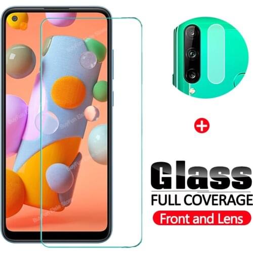 2 in 1 Tempered Glass For Samsung Galaxy A11 Screen Protector For Samsung A11 M11 A M 11 6.4'' Protective Glass Film