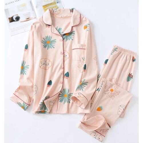 Womens Winter Warm Pajamas Cotton Pant Suits Long-sleeved Trousers Two Piece Set Womens Pajamas with Pants