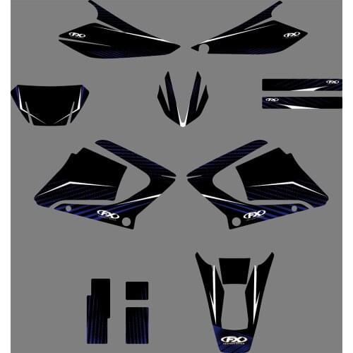 0982 Motorcycle Team Graphic & Backgrounds Decal Sticker Kits for Yamaha DT X 125 2002 2003 2004 2005 2006 2007
