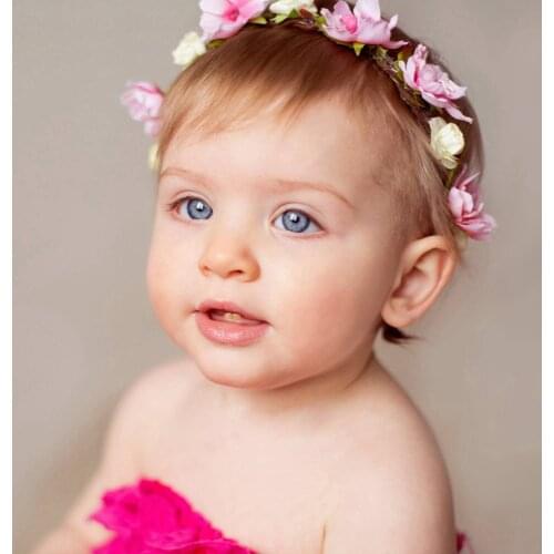 1pcs Girls Summer Bohemian Style Flowers Crown Garland Hairbands Wedding Girl Headband Headwear Hair Accessories