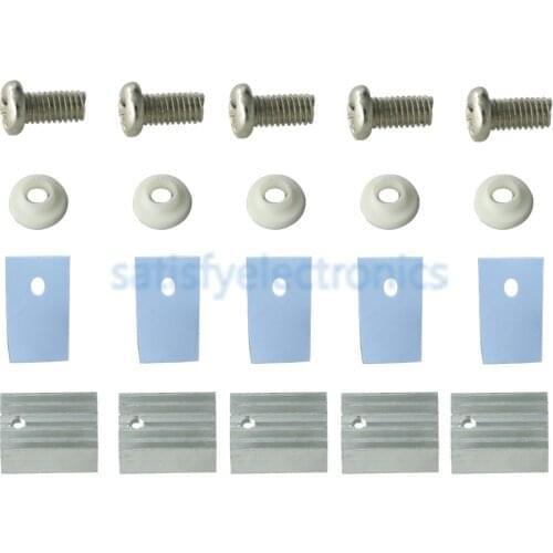 10PCS TO-220 Silver Heatsink Heat Sink for Voltage Regulator or MOSFET With Screws Radiator Heatsink Cooler 20x15x11mm