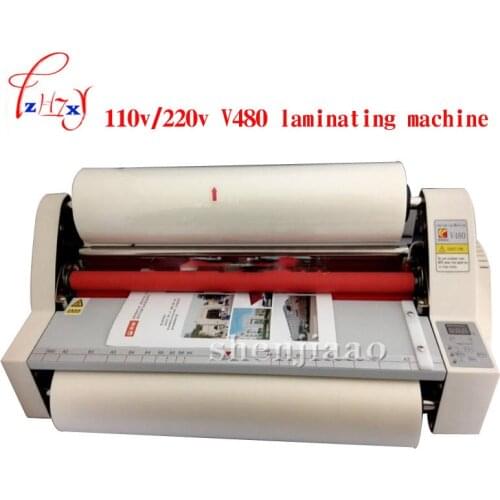 110V/220V 480mm Digital Four Rollers Hot&Cold Roll Laminating Machine Laminator V480 photo A3 paper laminator 1pc